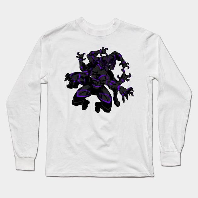 Black Panther - Purple Long Sleeve T-Shirt by AlternateRealiTEE